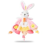 EAQ Baby Comforter, Soft Baby Toys for Newborn Essentials Baby Girl Gift with Taggies Teether,Crinkle Ears and a Soft Rattle -Easter Gift