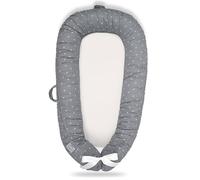 EAQ Baby Lounger Baby Nest for Co Sleeping Baby Bassinet Soft Breathable Perfect for Newborn Gift 100% Cotton Napping or Traveling for 0-12 Months (Grey)