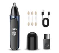 Ear and Nose Hair Trimmer,2025 Professional Painless Eyebrow and Facial Hair Trimmer,USB Quick Charge, IPX7 Waterproof,Dual Edge Blades, Easy to Clean
