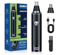 Ear and Nose Hair Trimmer for Men, 2025 Professional Painless USB Rechargeable Eyebrow & Facial Hair Trimmer, 13,000 RPM Precision Tool with Powerful Motor and Dual-Edge Blades, IPX7 Waterproof