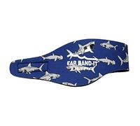 Ear Band-It Ultra 100% NEOPRENE Swimming Headband Thicker, Stronger | Shark | Small Size 1-3 Years