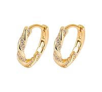 Ear Buckle Girl Simple Korean Version Autumn and Winter Circle Zircon Earrings Titanium Earrings, one size, Plastic, No Gemstone
