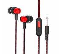 Ear Cable Headphones - Lightweight Cord, Sweatproof Clear Sound Design | Portable Mobile Phone - Built-in Microphone, Wired for Cycling Jogging Airplanes Travel Agency Music List