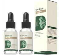 Ear Care Drops 30ml, Gentle Tinnitus Relief, Soothes Itchy Ears, Fast Acting Flush Solution for Swimming, Bathing, Travel, Men & Women (2pcs)