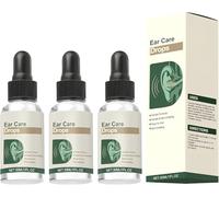 Ear Care Drops 30ml, Gentle Tinnitus Relief, Soothes Itchy Ears, Fast Acting Flush Solution for Swimming, Bathing, Travel, Men & Women (3pcs)