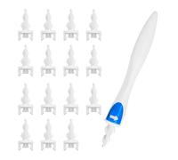 Ear Cleaner Spiral,Q Grips Ear Wax Remover Tool with 16 PCS Soft Washable Replacement Tips Reusable Earwax Removal Cleaning Kit for Adults Kids（Blue)