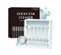 Ear Cleaning Sticks 24-Piece Gentle Reusable with Soft Head | Earwax Removal Tool Ear Swabs for Outdoor Hotel Business After Shower Daily Kids Adults Family