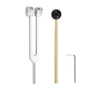 Ear cleaning tools Tuning Fork 128 Hz, Frequency Healing Device, Aluminum Alloy C-128 Medical Tuning Fork with Silicone Hammer, Non-Magnetic Tuning Forks for Healing, Meditation, Therapy