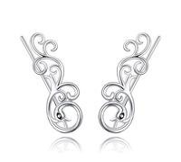 Ear Climbers Earrings Sterling Silver Phoenix Ear Crawler Earrings Phoenix Jewellery Gifts for Women