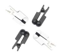 Ear Clip Electrode Double-Sided Rubber Head Comfortable, White + Black 4 Pieces