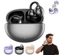 Ear Clip Headphones Wireless, AI Language Translation Wireless Earbuds, Open Bluetooth Ear Buds, Real Time Language Translator Earphones, Waterproof Sport Earpiece, for IOS and Android(A,Normal)