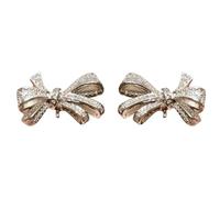 Ear Clip with Crystals - Bow-shaped Crystal Headphone Clip, Fashion Accessories for Open Earphones for Travel, Home, Hiking, Work