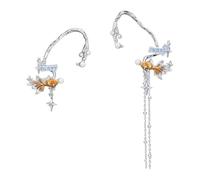Ear Clip Without Piercing Copper Fish Ear Cuff Jewelry Suitable for All Outfits Transitioning Essential Moving Stone Drops Earring