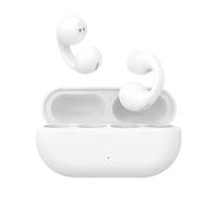 Ear Conduction Earring Type Sports Clip Headphones, Wireless Open Ear-clip Bluetooth Running Earring Cycling Earphones, Mini Pain-Free Noise Cancelling Touch Control workout Ear set. (White)