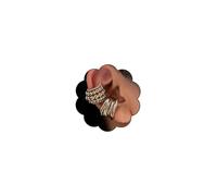 Ear Cuff Non Piercing Earrings for Women 2Pcs Gold Multi-Layered Beaded Clip on Cartilage Earring Trendy Punk Fake Earrings Party Present Jewelry, M, Zinc, No Gemstone