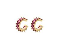 Ear Cuffs in 18K Gold - CZ Paved Hoop Conch Cuff Earrings for Women,Men - Sparkle Rhinestones Clip On Wrap Earrings Non Pierced, Brass Cubic Zirconia, Cubic Zirconia
