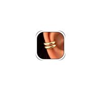 Ear Cuffs Non Piercing Gold Ear Cuff Earrings for Women Double Band Design | Gold Ear Cuff,Ear Cuff Earrings for Women,Double Band Design,Smooth Curve Shape,Modern Style,Daily Wear,Party Look,Gift Idea