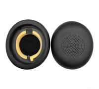Ear Cushion Replacement for Jabra for Elite 45H Evolve2 65 - Breathable Headphones Replacement Parts Made of Faux Leather with Memory Foam 100 x 25 mm (W)