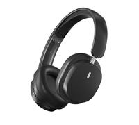 Ear Cushion SY-T2 Bluetooth Over Ear Headphone, Wireless Spatial Sound Effective Foldable Gaming Headset with TF Card Play Mode, 3.5mm Audio Cable and Charging Cable- Elegant Black