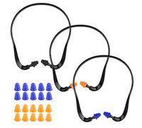 Ear Defenders Adults, 3PCS Loop Earplugs Sleep, Noise Reduction Earplugs for Work Reusable with 10PCS Replacement Ear Plugs