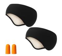 Ear Defenders for Sleeping, Warm Eye Mask, 2 Pack Noise Cancelling Sleep Mask with Adjustable Velcro Straps, Comfortable Ear Covers for Sleeping, One Size Fits Most