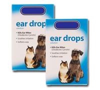 Ear Drops for Dogs & Cats - 2 Pack | Treats Ear Mites | Soothes Irritation & Softens Ear Wax | Assists Healing | 2 x 15ml | Johnsons