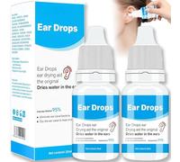 Ear Drops for Swim Ear - Swimmers Inner-Ear Drops for Drying & Cleaning, Wax Remover Solution for Clogged Ears, Earwax Softening for Blocked Ears Improve - 2pcs