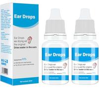 Ear Drops for Swimmers Ear - 2×20ML Swimmers Ear Drying Drops, Ear Ringing Relieving Drops, Adults & Kids Ear Aches Drops for Clogged Ears, Fast Natural Ear Wax Removal Drops for Ear Infect