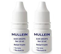 Ear Drops Natural-2 x10ml - Fast acting for Ear Pain, Ear infections, Itchy ears, Earache, Excessive Hardened Ear Wax Removal, Blocked ears, Swimmer's Ear, Scuba diving- Travel friendly dropper bottle