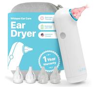 Ear Dryer + Case | USA | 1 Year Warranty | Rechargable Ear Water Drying Aid with Red Light Therapy Delivers Gentle Warm Air to the Ear to Combat Annoying Swimmers Ear Infections as a Ear Fluid Remover