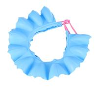 Ear Hat Protector Waterproof Adjustable Hair Wash Shower | Tpe, Blue, Slots for Quick Water Flow, Keeps Shampoo Away from Eyes, for Babies