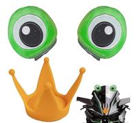 Ear Helmets Motorcycle - 3.9 Inches Frog Eyes Decoration, 180g Helmet Horns, Cute ABS Cloth Design With Self-Adhesive Labels For Personalising Kids Helmets On The Slopes