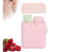 Ear Hole Care Kit, Earrings Hole Cleaner, Ear Piercing Aftercare Cleaning Set with 240pcs 0.3mm Disposable Ear Piercing Cleaning Floss & 10ml Cleaning Solution for Women Men (Rose)