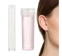 Ear Hole Cleaner | Cleaning Kit for Piercings 70 Pieces, Washing Solution and Wax Removal Tool 15ml for Home Care Travel