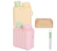 Ear Hole Ear Care Kit, Ear Piercing Cleaning Kit, Ear Piercing Hole Cleaner Floss Kit with 300pcs Ear Piercing Hole Cleaner Floss, Earrings Hole Cleaning Set for Women Men (Rose+Mint)