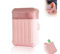 Ear Hole Ear Care Kit, Earrings Hole Cleaner 240Pcs Ear Piercing Hole Cleaner Floss Kit, Piercing Cleaner with 10ml Cleaning Solution for Women Men (Rose)