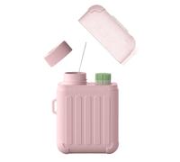 Ear Hole Ear Care Kit, Earrings Hole Cleaner, Disposable Aftercare Cleaner with 240pcs Ear Piercing Hole Cleaner Floss & 10ml Cleaning Solution for Women Men (Pink)
