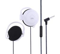 Ear Hook Headphones - 3.5mm Sweat Sport Earbuds, Ergonomic Clip on Headset, Sweat Resistant Workout Strong Cable Stereo Sound | Secure Fit Athletic Audio Performance for Gym Training Jogging