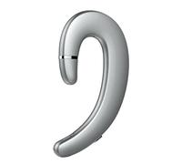 Ear Hook Wireless Headphones C4 Bone Conduction Single Ear Painless Sport Headset Noise Cancelling Hanging Earphone with Earbuds Case Silver
