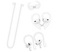 Ear Hooks Anti-Slip 4 Sets Compatible with AirPods Pro 2nd Gen., Ergonomic Design Wingtip Wings Tips Strap Sport Earbuds EarHook Eartip Compatible with AirPods Pro 2(White)