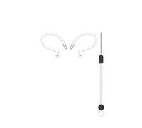 Ear Hooks for AirPods 1-4,EarHooks with AirPods Pro 2, Anti-Slip Sports Ear Hooks for Running, Jogging, Cycling, Exercise, Silicone Hooks for AirPods, White and Black (White)