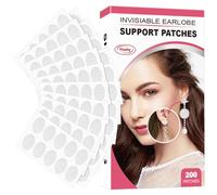 Ear Lobe Support Patch - Invisible Clear Stickers | Ear Lobe Protectors for Heavy Earrings | 100/200 Breathable Anti-Enlargement Patches | Comfortable College