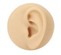 Ear Model, Soft Silicone Left Ear Acupuncture Practice Model Simulation Ear Display Model for Home Office Teaching