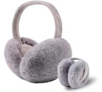 Ear Muffs,Ear Muffs for Women,Winter Ear Warmers,Women Earmuffs Winter Accessories Fluffy Plush Foldable Adults Outdoor Thermal Ear Warmer Skiing Running Ears Covers Protector from Wind Cold(Grey)