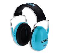Uvex Childrens Hearing Protection 29dB | Compact, Foldable, and Adjustable Protective Earmuffs | Adjustable Ear Protection | Weight: 160g | Colour: Blue