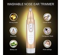 Ear Nose Hair Trimmer, Facial Hair Removal Set Rechargeable with Improved Dual- Vane/Wing Nose and Ear Trimmer Clipper for Women Men for Travel or Home Use