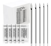 Ear Nose Piercing Needles - Lyuxzad 50 Pcs Mixed Piercing Needles 12G 14G 16G 18G and 20G Hollow Needles for Ear Nose Belly Belly Lip Tongue Piercing Kits Piercing Tools (Mixed-50 Pieces)