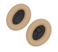 Ear Pads Cushion Replacement for QC35 QC15 QC25,Beige Black | Premium leather,noise isolation,easy installation,color matching,soft and breathable,comfortable wear