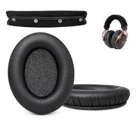 Ear Pads Cushions + Headband Cover Protector, Replacement Kit for HyperX Cloud & Alpha, Cloud 1/2/3/Pro, Cloud Core, Alpha S, Flight, Stinger & More, Easy Installation & Long Lasting - Black