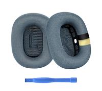 Ear Pads Replacement for AirPods Max Headphone by MMOBIEL - Mesh Fabric Ear Pad Cushions - Noise Isolation Earpads Replacement - Green (Blue, Mesh Fabric/Silicone)